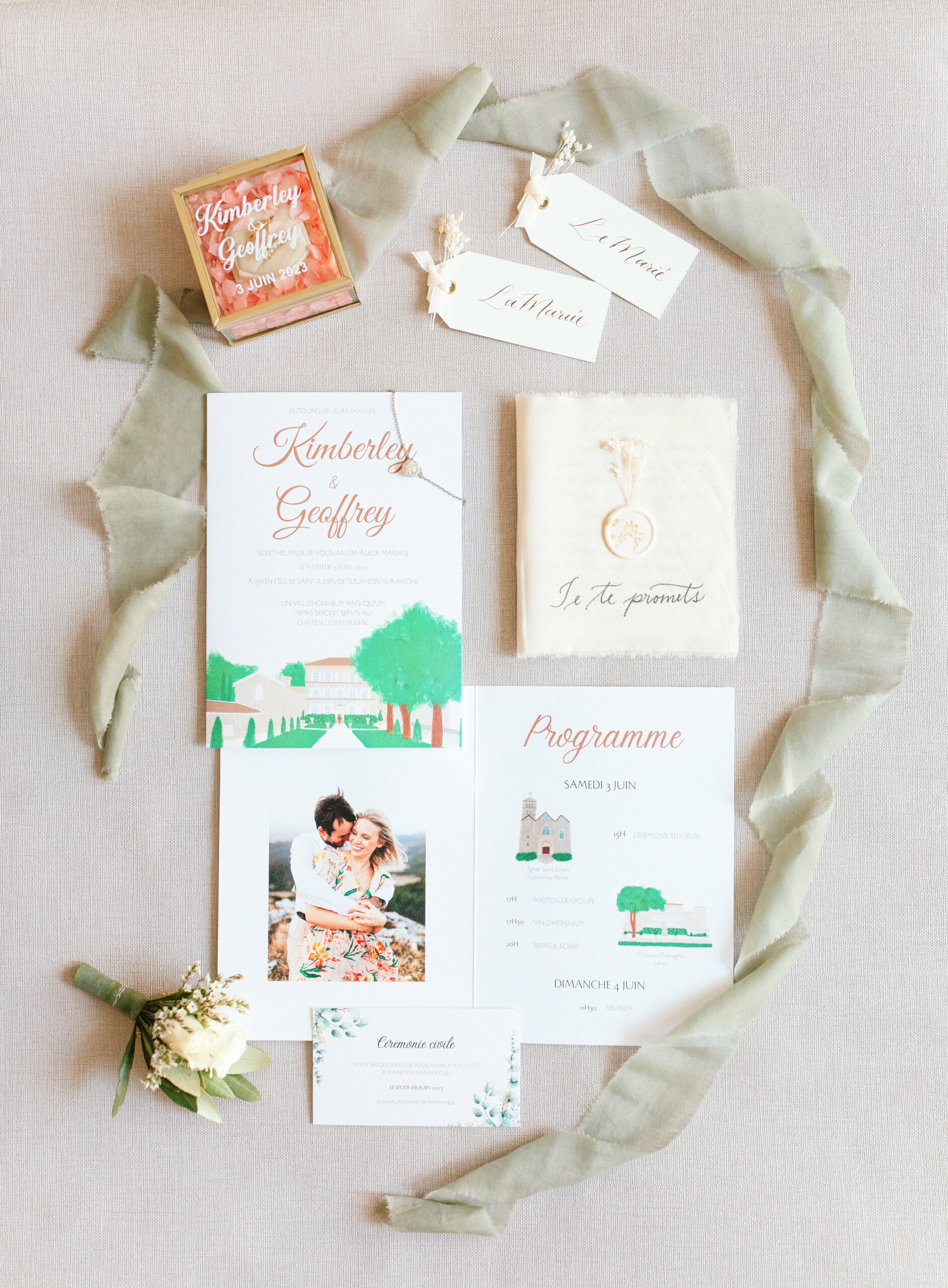 Préparer son flatlay de mariage