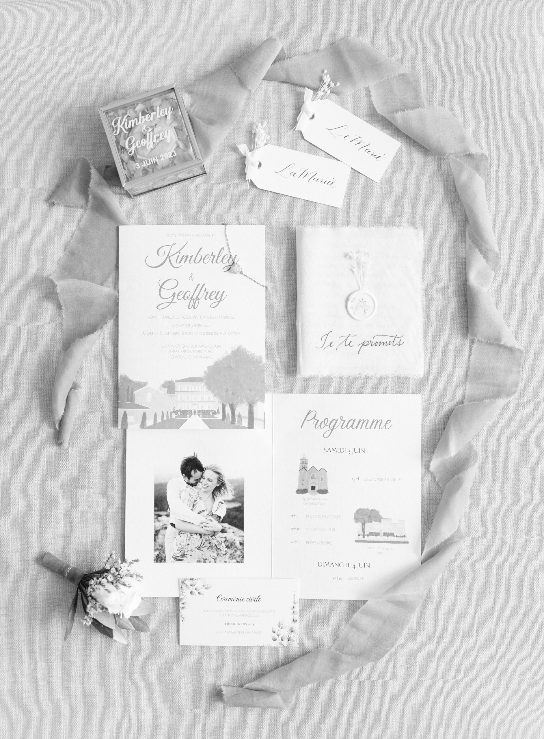 Flatlay de mariage